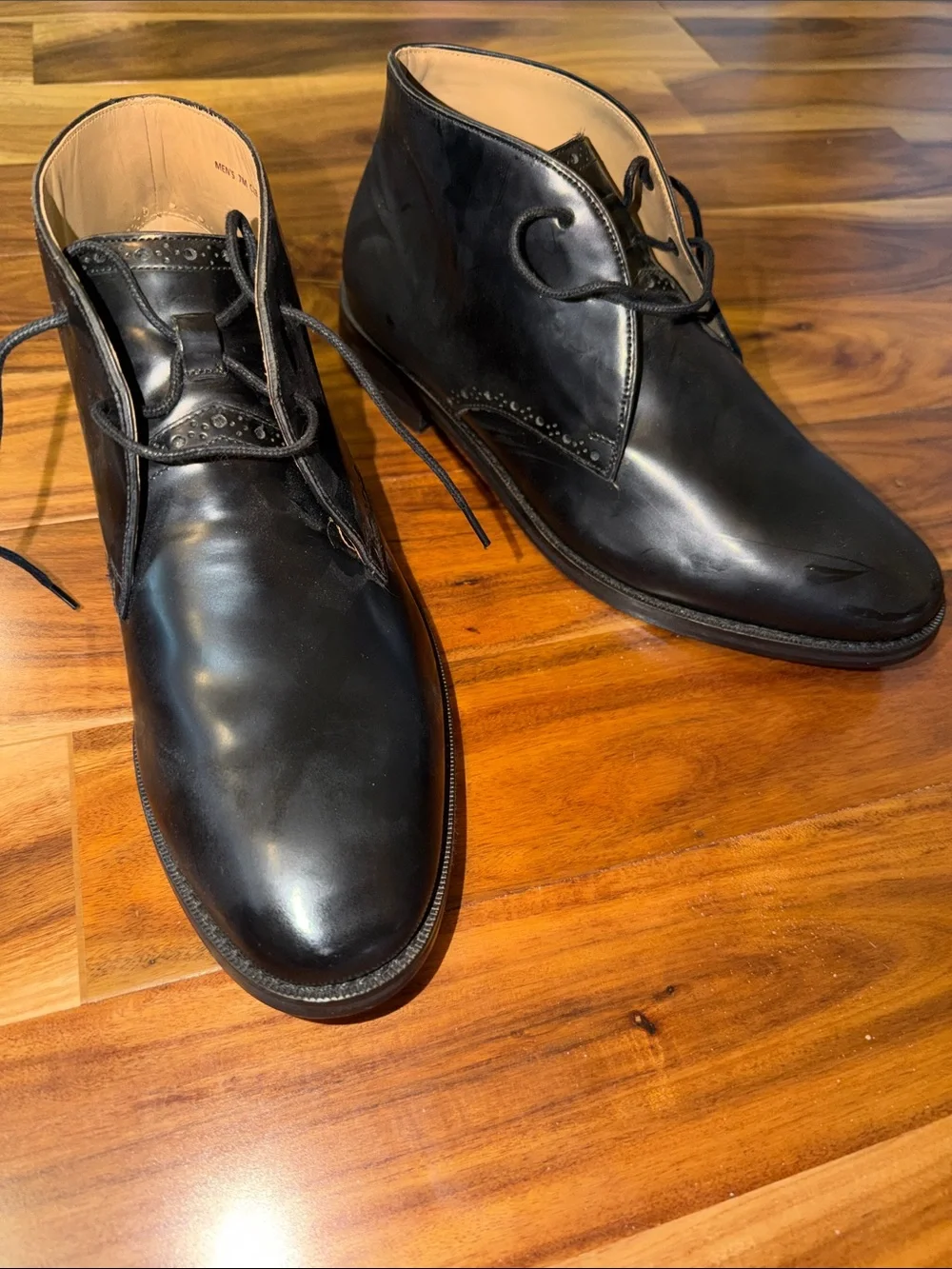 Cole Haan Men's Black Leather Dress Chukka Boots